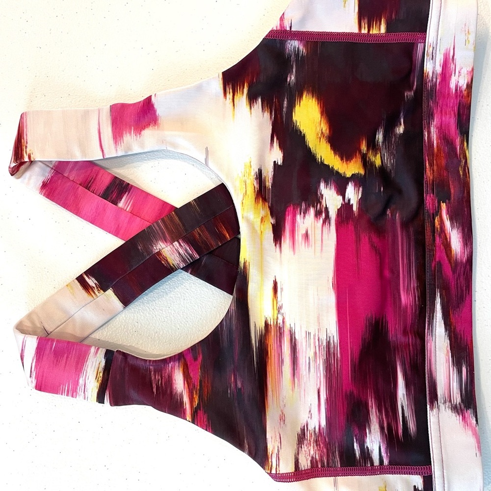 Multicolored lululemon sports bra.